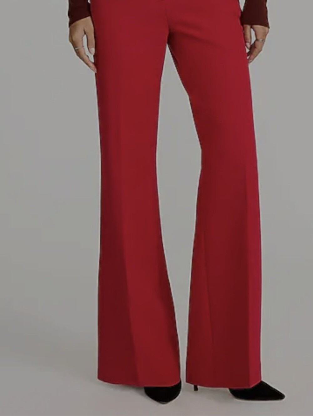 Caslon new no tags womens 12 rayon blend red zip back dress pants